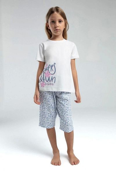Rolypoly Girl's Capri Suit - White