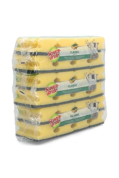 Scotch Brite Heavy Duty Classic Scrub Sponge Yellow and Green