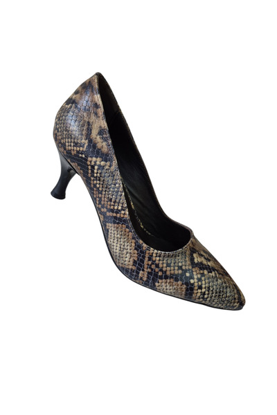 MelAlp حذاء نسائي من الجلد الطبيعي بكعب رفيع