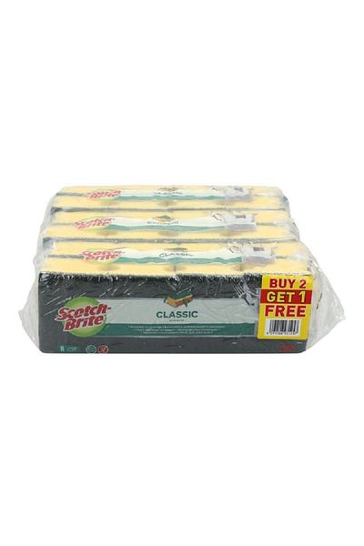 Scotch Brite Heavy Duty Classic Scrub Sponge Yellow and Green