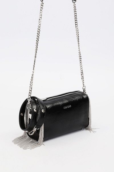 Levidor Premium Tassel Chain Detailed Shoulder Bag Black