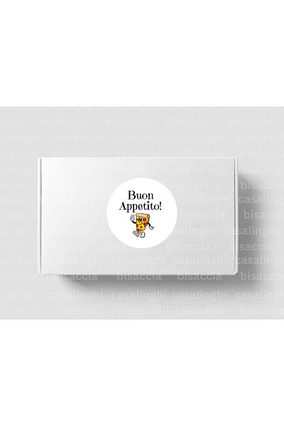 CASALINGHI Buon Appetito Sticker in Italian Language Buon Appetito Sticker Food Coffee Dessert 4 cm (90 Pieces)
