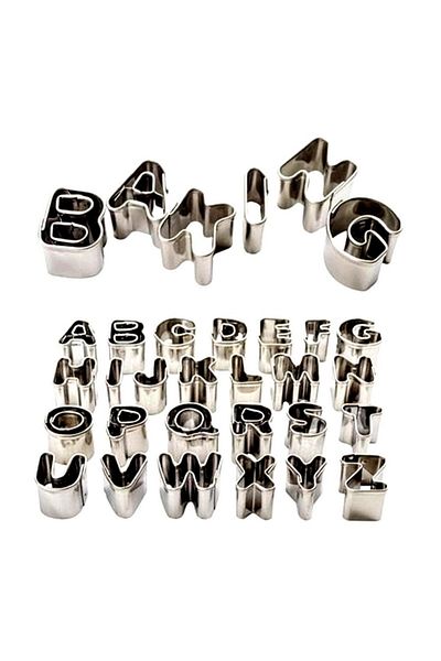 BV Set of 26 cookie cutters, Letters, Alphabet, 3 cm, 379COF