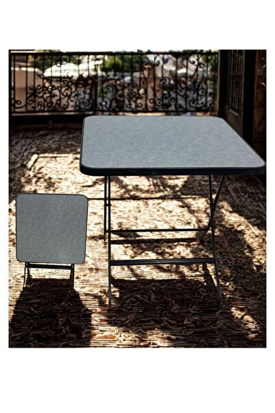 smart home Square Folding Dining Table - Folding Cafe Table with Fiber Top - 80 x 80 cm - Stylish and Sturdy Design