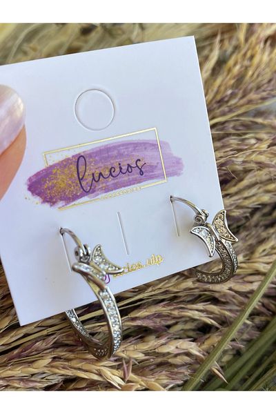 Lucios Golden Craftsmanship Butterfly Detail Hook Earring