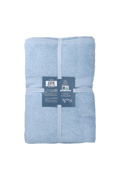 REVE 2-Piece Reyna Bath Towel Set Light Blue 70 x 140cm