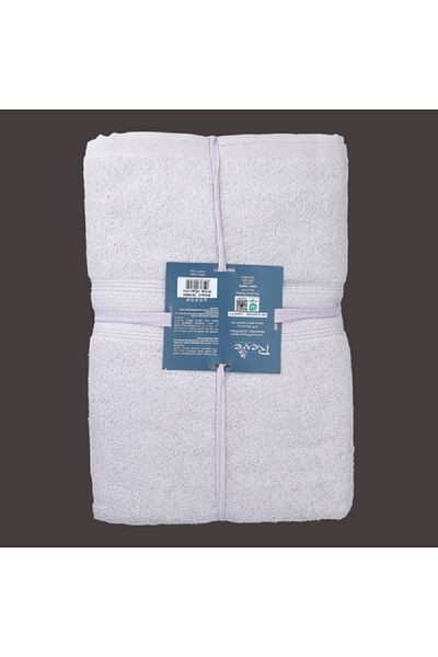 REVE 2-Piece Reyna Bath Towel Set Light Lilac 70 x 140cm
