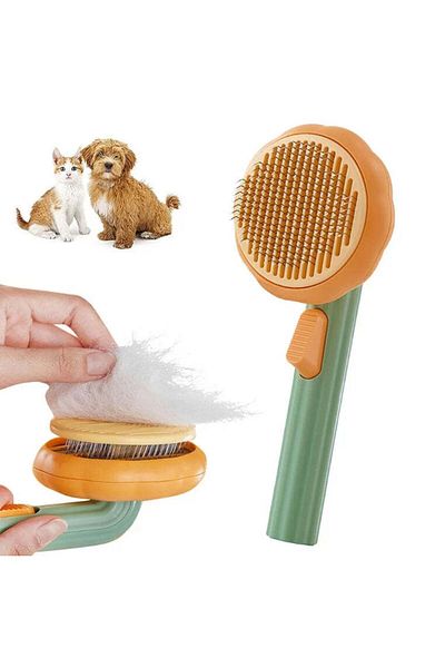 Luxi Perie Animale de Companie - Curatare Rapida cu Buton, Pieptanare Fara Durere