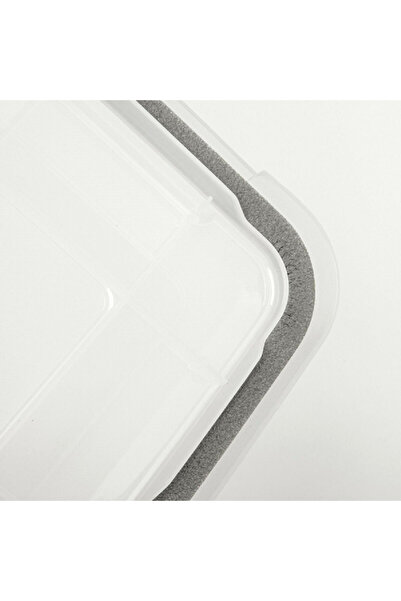 IRIS Storage Box Clear and Black 30.6 Quart