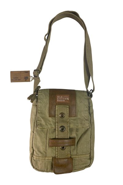 Old Cotton Vintage Small Casual Unisex Daily Crossbody Messenger Bag S Size 20X24Cm