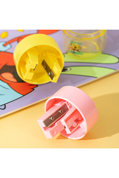 Deli EH561 SpongeBob Pencil Sharpener – ideal for school use, 12pcs, Pink/Yellow