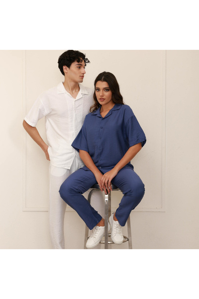 ALANAQA Summer oversized shirt set