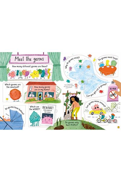 Usborne Lift-The-Flap Questions and Answers about Germs
