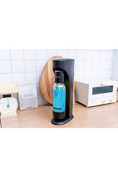 Drinkmate Sparkling Beverage Maker With 1l Bottle And 60l Co2 Cylinder, Matte Black