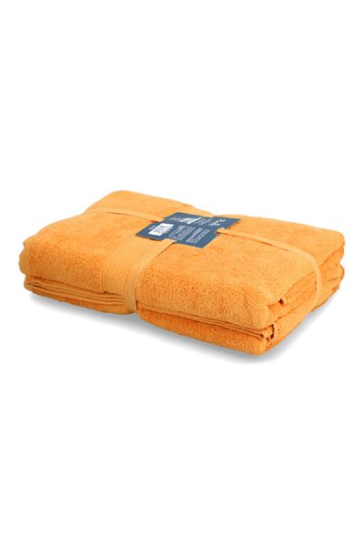 REVE 2-Piece Reyna Bath Towel Set Orange 70 x 140cm