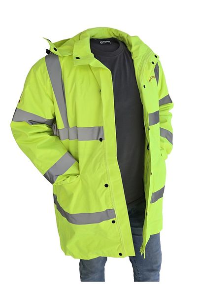Hasyılmaz Quilted Lining Reflective Work Safety Parka Coat XL