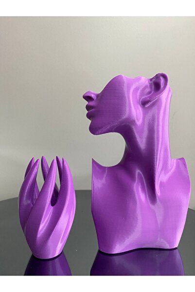 Goplast Premium Bijuterii decorative de culoare violet Manichin și set de 2 m...