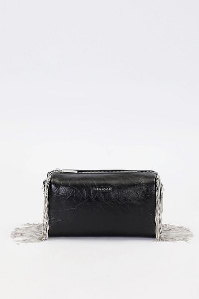 Levidor Premium Tassel Chain Detailed Shoulder Bag Black