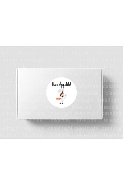 CASALINGHI Buon Appetito Sticker in Italian Language Buon Appetito Sticker Cake Coffee Pizza 4 cm (90 Pieces)