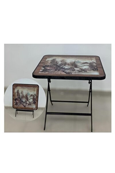 smart home Square Folding Dining Table - Folding Cafe Table with Fiber Top - 80 x 80 cm - Stylish and Sturdy Design