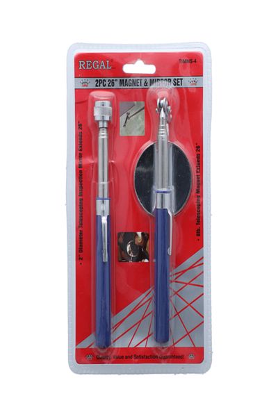 Regal 2-Piece Heavy Duty Telescoping Inspection Mirror and Magnet Set