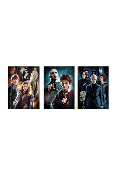 Harry Potter Puzzle – Characters – 3 x 1000 Pieces – Black – 41.8 x 27.8 cm Each