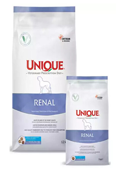 Unique Pet Food UNIQUE Renal Kuru Köpek Maması 3Kg