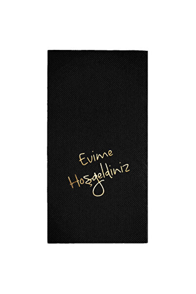 Story رقائق ذهبية مقاس 40 × 40 سم مرحبًا بكم في منديل ورق أسود اللون مقاس 16 ...