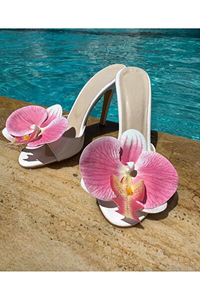 SERENA BD Pembe Orkide Tak-çıkar (1 Çift )klipsli Ayakkabı Tokası Charm Islak...