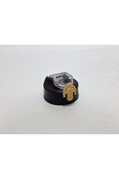 Hasyılmaz Automatic Straw Water Bottle Replacement Cap 57mm Black-Yellow