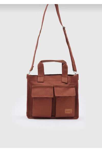 Efe ÖN 2 CEPLİ VE ÇITÇITLI AYARLANABİLİR ASKILI ASTARLI BUZİ DERİ EL VE OMUZ ...