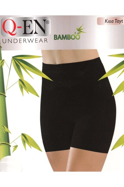 Q-EN Underwear Passage 803 Women's Black Bamboo Short Sort Leggings