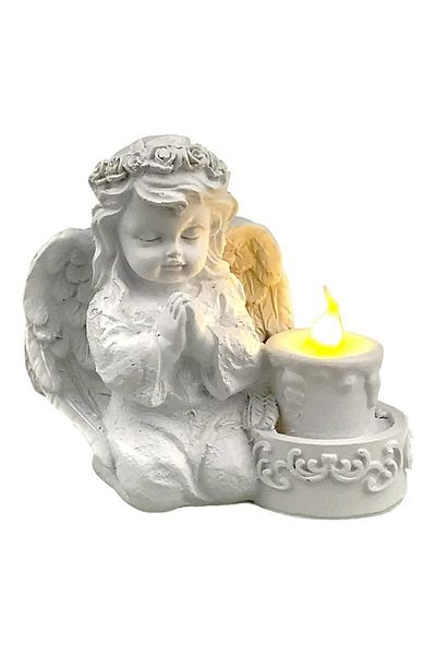 BV Decorative statuette in the shape of an angel with a candle, 11 cm, 1731H