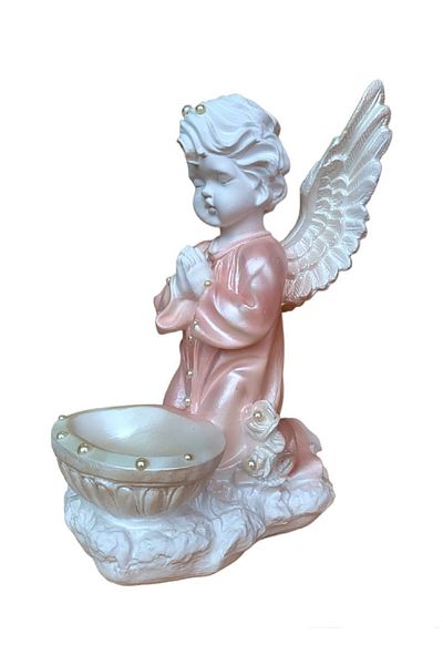 BV Decorative statuette, Angel, Pink, 35 cm, DVAN0028-2G