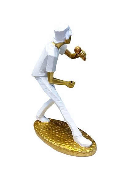 BV Decorative statuette, Singer, White, 18 cm, WX8252