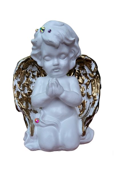 BV Decorative statuette, Angel, White, 16 cm, DVAN0619-3G