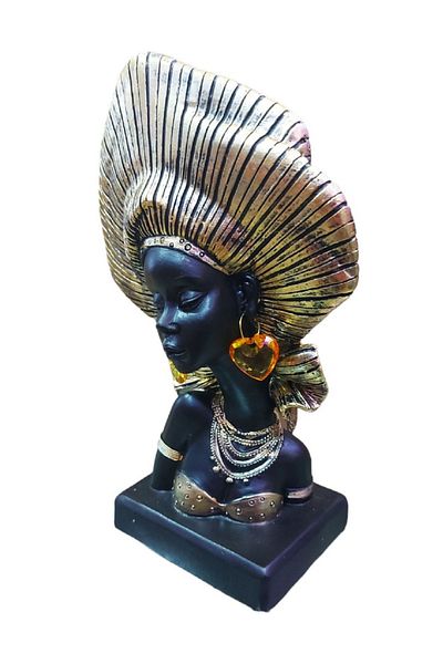 BV Decorative Statuette, African, Gold, 26 cm, 222318GE