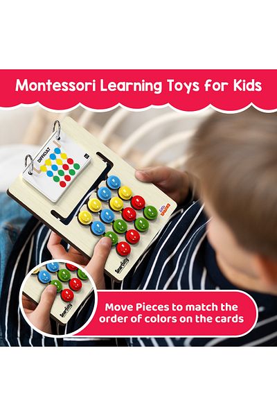 Smartivity Kids Montessori Slide Puzzle Game IColor & Pattern Matching Learning Toys for Kids