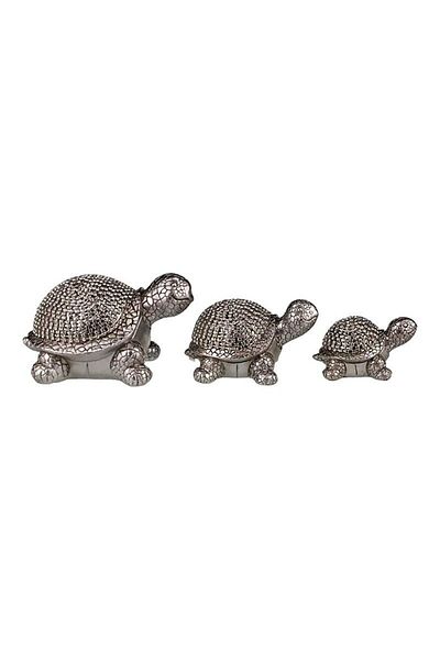 BV Statuetă decorativă, set familie broaște țestoase, 13 cm, 1763H