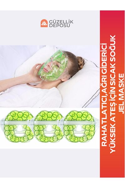 Güzellik Deposu Cucumber Gel Face and Eye Mask Hot and Cold Use Relaxing, Refreshing Ice Mask