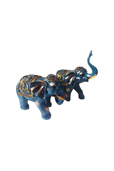 BV Set of 2 elephants, Blue, 20 cm, 151111C