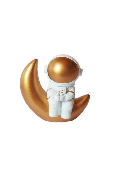 BV Statuetă decorativă, Astronaută pe Lună, 6 cm, DY2138-8A