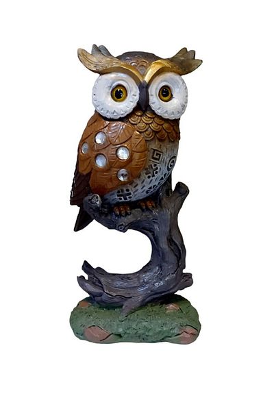 BV Decorative statuette, Owl on a branch, Brown, 18 cm, W8330-1