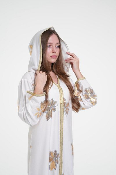 al bent al sharqieh Modern embroidery jalabiya with cap