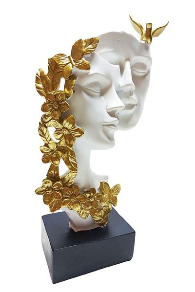 BV Decorative Statuette, Lovers, White, 26 cm, DO22067-A
