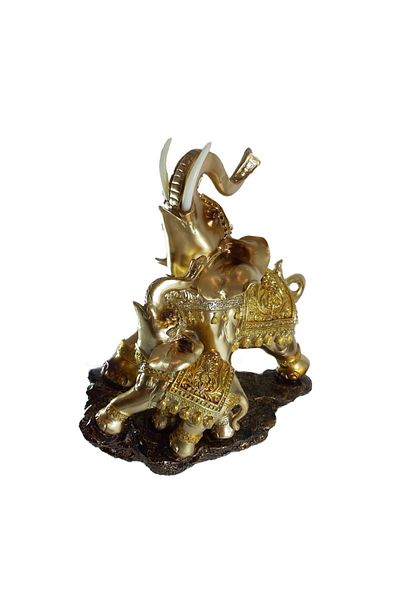 BV Decorative Statuette, Elephants, 20 cm, 33295D