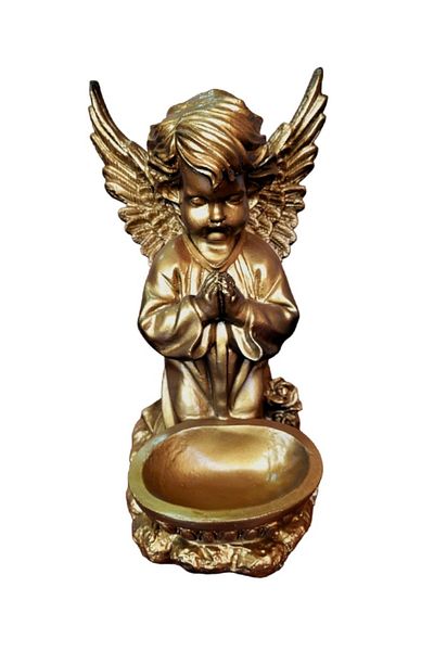 BV Decorative statuette, Angel, Gold, 34 cm, DVAN0028-9P