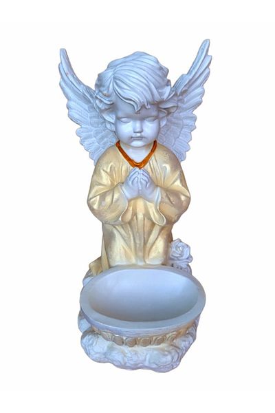 BV Decorative statuette, Angel, Gold, 35 cm, DVAN0028-11P