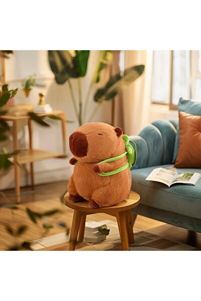 dalimag Capybara plush with frog VICTINY® brown/green 35 cm
