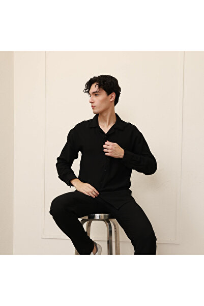 ALANAQA Summer oversized long-sleeved shirt set